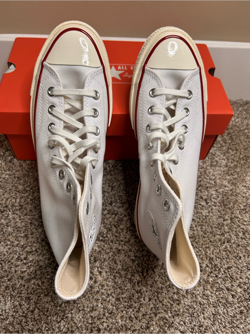 NEW Converse white Chuck 70 high tops Men's 8/ Women's 10 - Picture 4 of 11